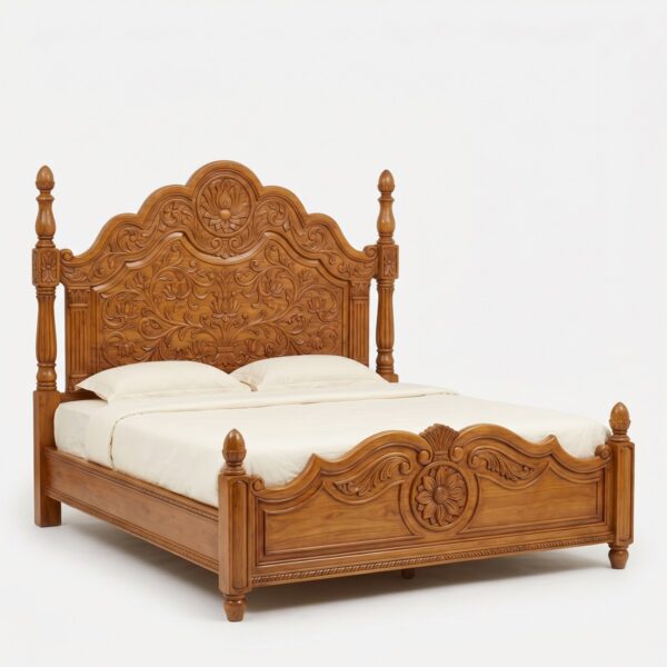 WoodParkBD_Bed_King_Sagun_1200_01 King Bed (Sagun Wood)