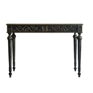 Black Carved Console Table
