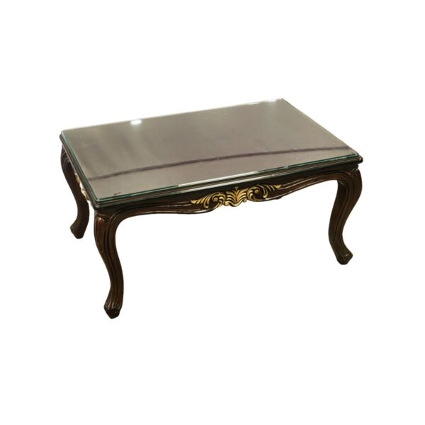Black Curved Leg Sofa Table