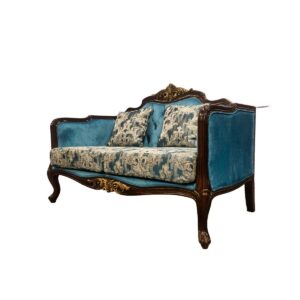 Blue Floral Double Sofa
