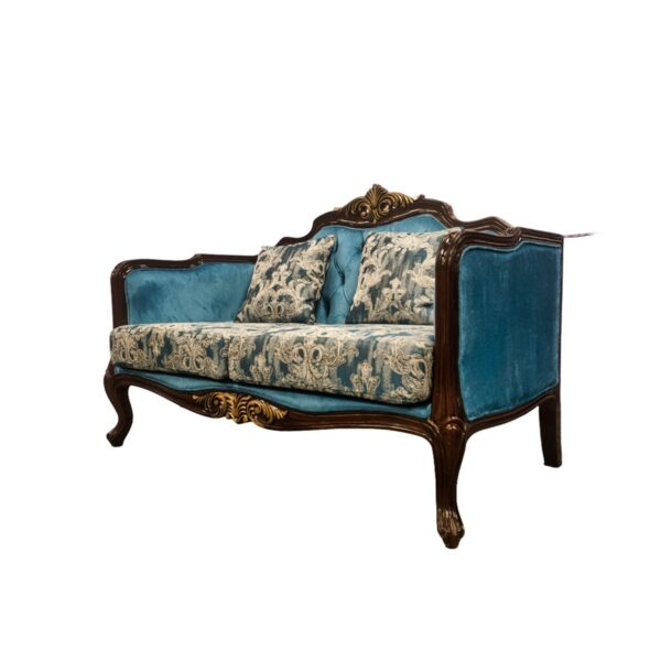 Blue Floral Double Sofa