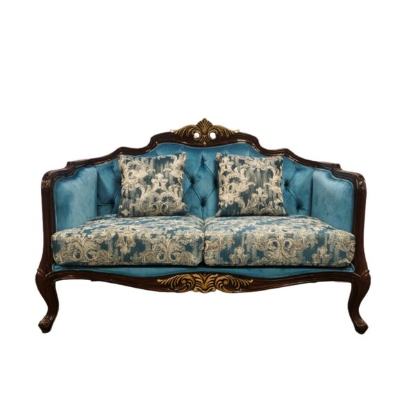 Blue Floral Double Sofa