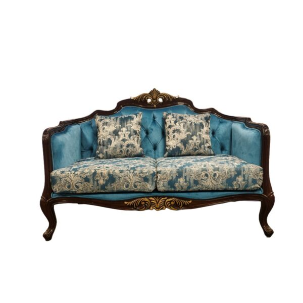 Blue Floral Double Sofa