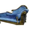 Blue Scroll Arm Divan