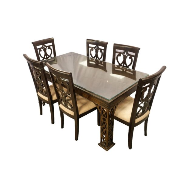 Carved Glass Top Dining Set Carved Glass Top Dining Set
