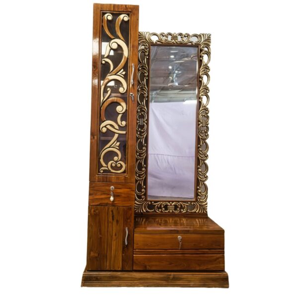Carved Mirror Dressing Cabinet