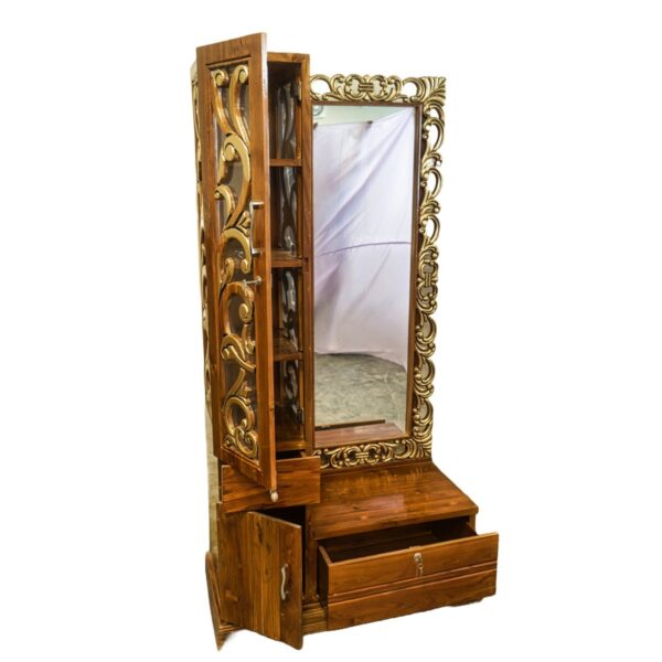Carved Mirror Dressing Cabinet
