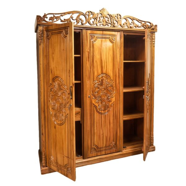 Carved Three Door Almirah