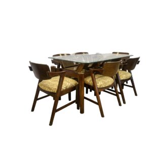Glass Top Armchair Dining Set