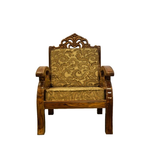 Gold Carved Single Sofa