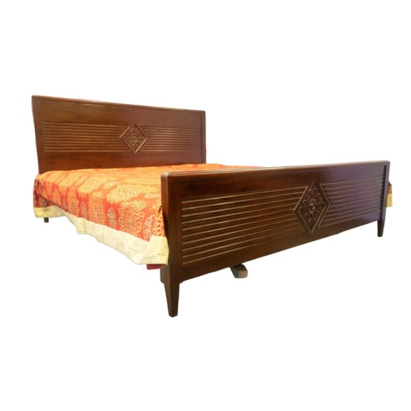 Minimal Wooden Panel Bed