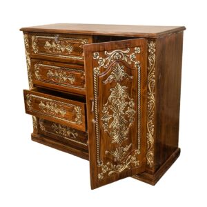 Ornate Door Drawer Cabinet