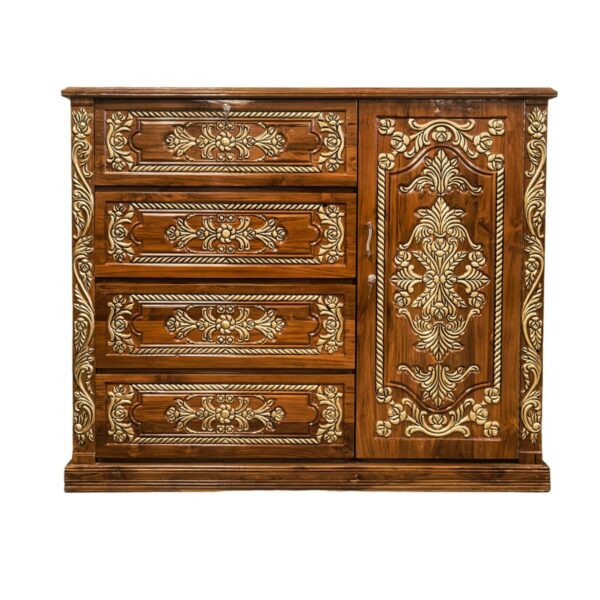 Ornate Door Drawer Cabinet