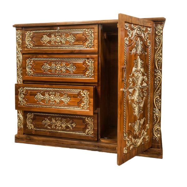 Ornate Door Drawer Cabinet