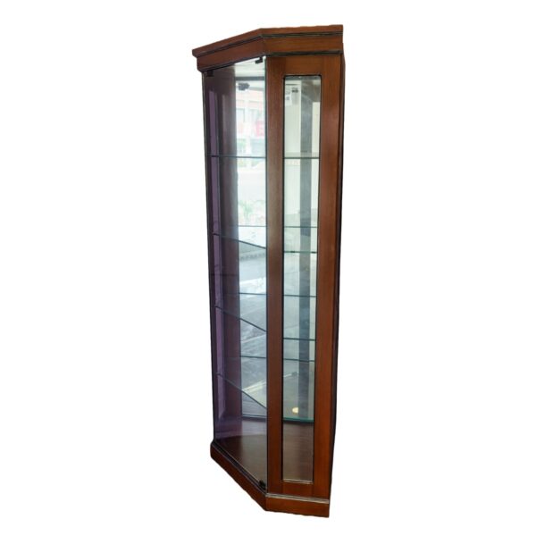 Slim Glass Corner Cabinet