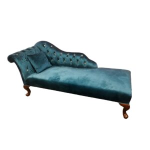 Teal Tufted Chaise Divan