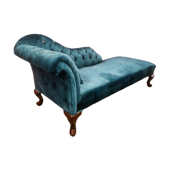 Teal Tufted Chaise Divan