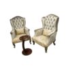 Tufted Wing Chair Set