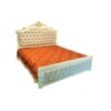 White Tufted Panel Bed
