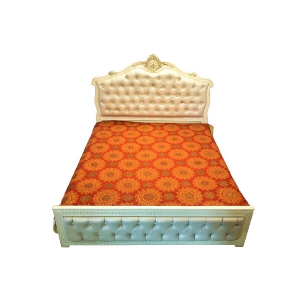 White Tufted Panel Bed