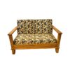 Wooden Pattern Double Sofa