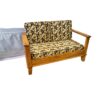 Wooden Pattern Double Sofa