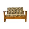 Wooden Pattern Double Sofa