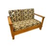 Wooden Pattern Double Sofa