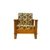 Wooden Pattern Single Sofa